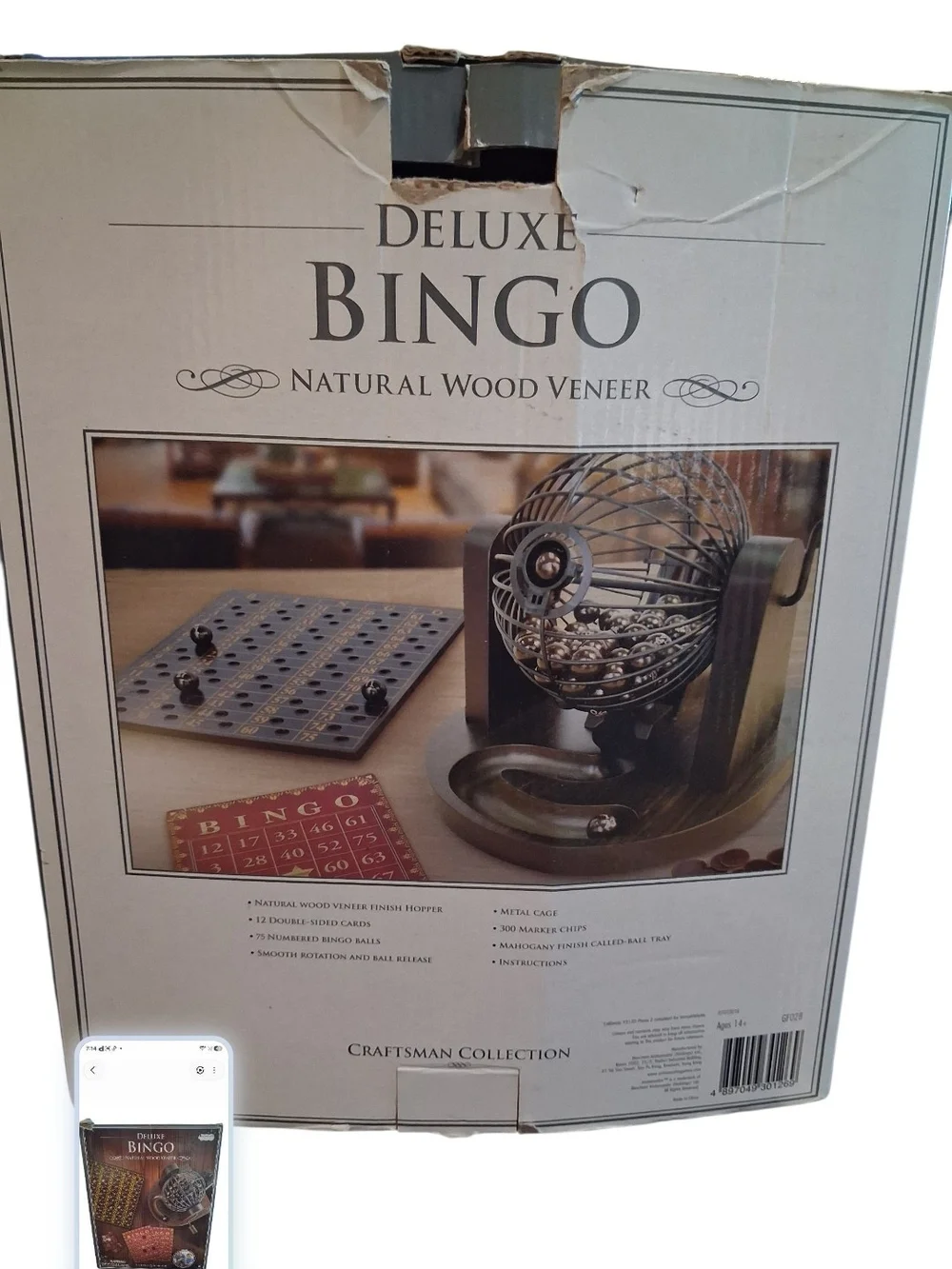 Deluxe Bingo Natural Wood Veneer Set